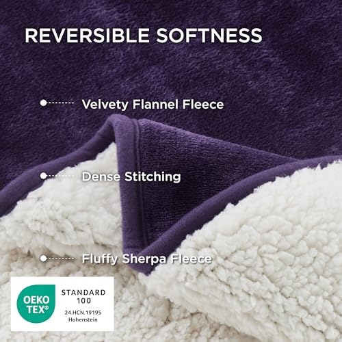Bedsure Waterproof Blanket for Bed Soft Sherpa Fleece Throw, Queen 90x86 - Image 3