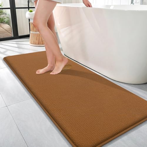 OLANLY Memory Foam Bathroom Runner Rugs 47x17, Absorbent Long Mat by OLANLY