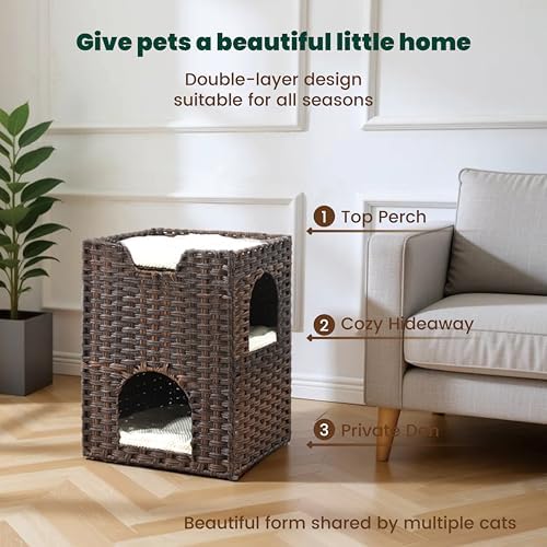 Cat Bed for Indoor Cats, a Stylish Cat Hideaway & Cat House - Image 3