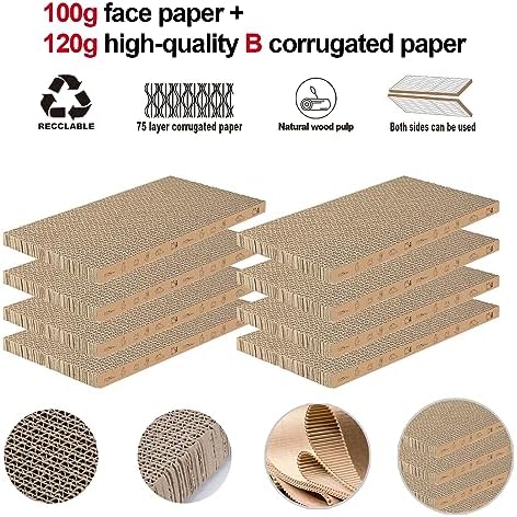 8 Packs in 1 Cat Scratch Pad, Cat Scratcher Cardboard, Reversible, Durable - Image 4