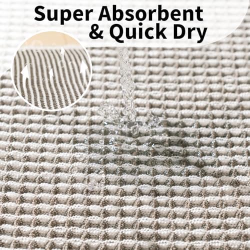 Long Bath Mat, Waffle Bathroom Runner Rug Non Slip Washable, 24 x 60 - Image 6
