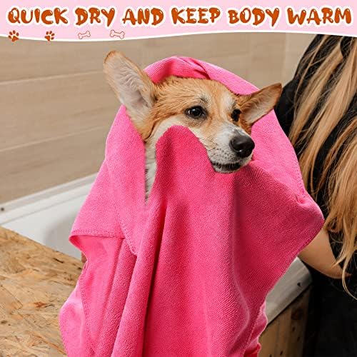 Irenare 12 Pack Dog Bath Towel Set 20'' x 39'' Microfiber - Image 5