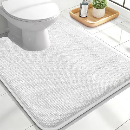 OLANLY Memory Foam Bathroom Toilet Rug U-Shaped 24x20, Absorbent Mat by OLANLY