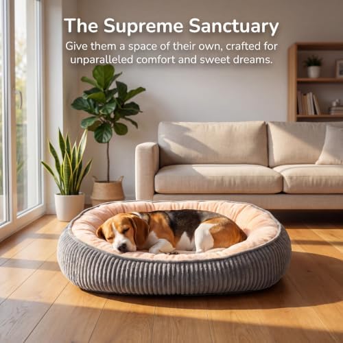 Calming Dog Bed for Medium to Large Dogs, Orthopedic Washable Plush Pet Bed - Image 3