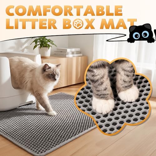 Cat Litter Mat 24"x15", Double Layer Waterproof Litterbox Mat - Image 2