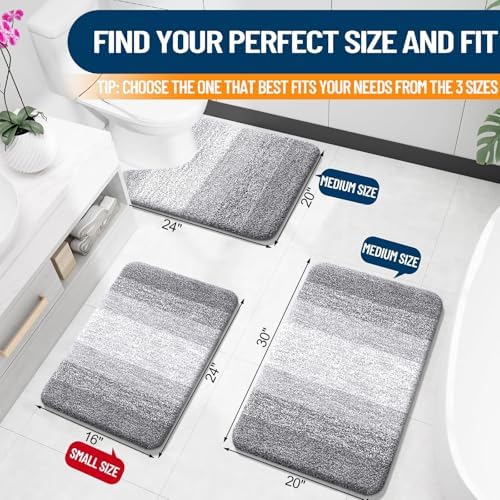 OLANLY Bathroom Rugs Mat 30x20, Extra Soft Absorbent Microfiber Bath Rugs - Image 2