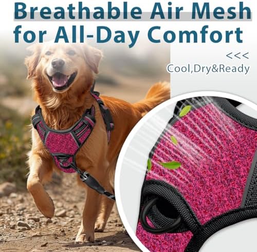 BARKBAY No Pull Dog Harness for Large Dogs, ID Tag Holder Dog Vest - Image 4