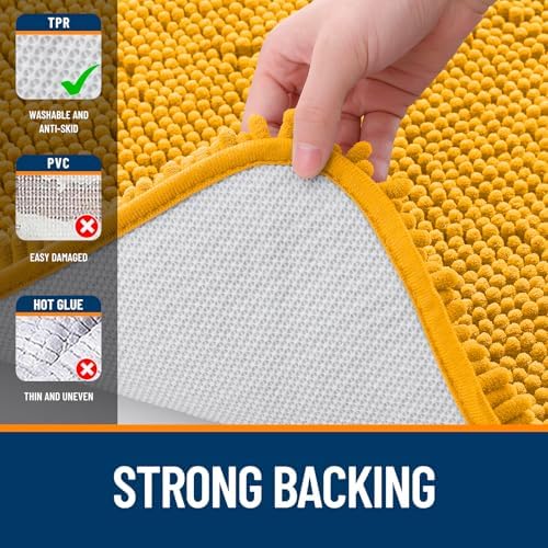 OLANLY Bathroom Rugs 36x24, Extra Soft Absorbent Chenille Bath Rugs - Image 6