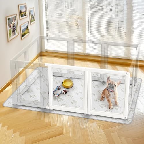 FXW AuraSpace Clear Acrylic Indoor Dog Playpen, 2 Panels - Image 2