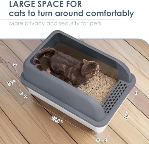Suzzipaws XL Enclosed Stainless Steel Cat Litter Box - Image 6
