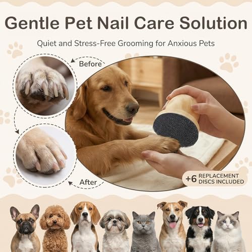 Pet Dog Nail File with 6 Replaceable Sandpaper Sheets, Safe Scratch Pad & Nail - Image 4