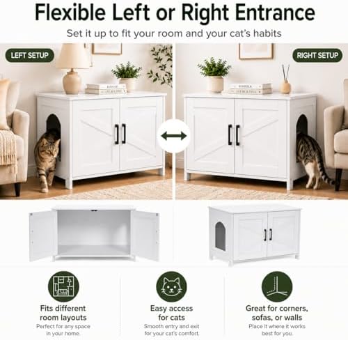 Homhedy 31.5" L Cat Litter Box Enclosure - Image 6