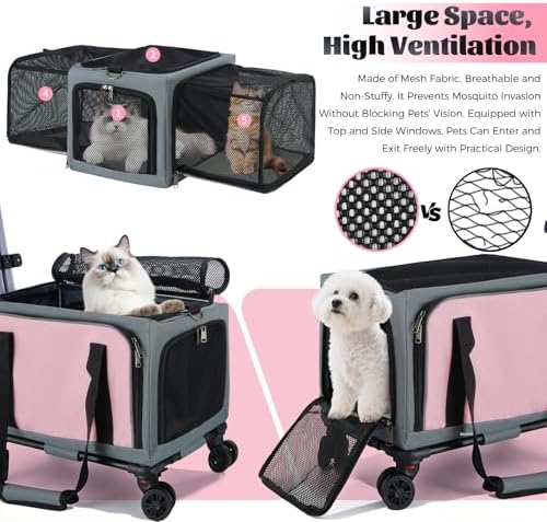 3-Sided Expandable Rolling Pet Carrier - Image 4