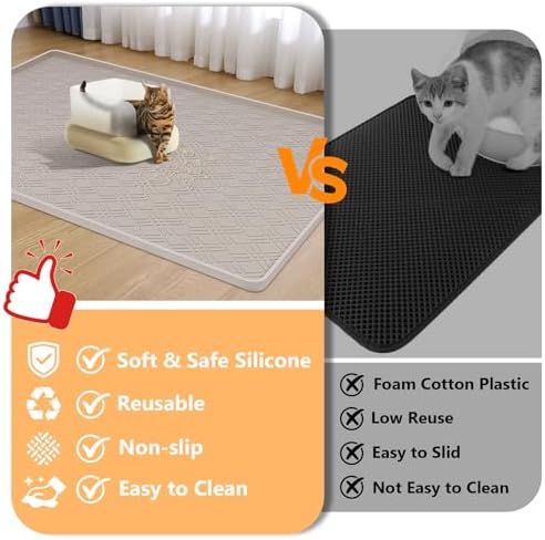 Silicone Cat Litter Mat 42" x 29" Cat Mat - Image 3