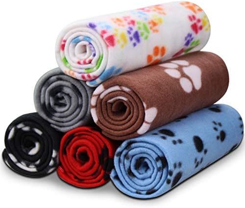 Comsmart Dog Blankets, 6 Pack Fleece Pet Blankets, 39x31 inches by Comsmart