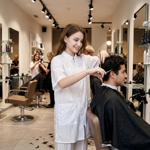 TOPTIE Nylon Salon Hairstylist Apron Barber Jacket - Image 6