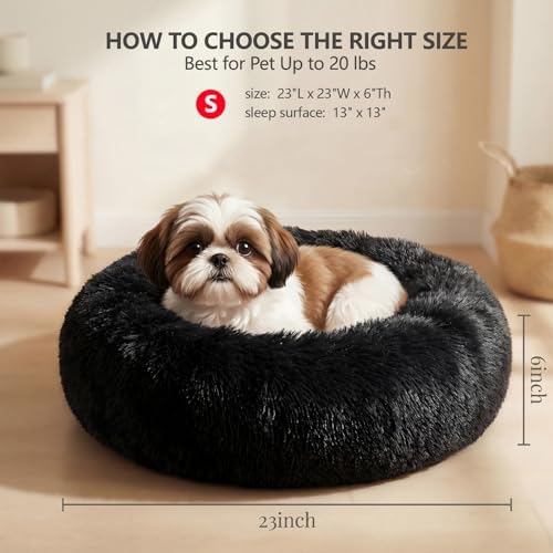 nononfish Comfortable Dog Bed for Small Dogs, Soft Donut Pet Bed - Image 3