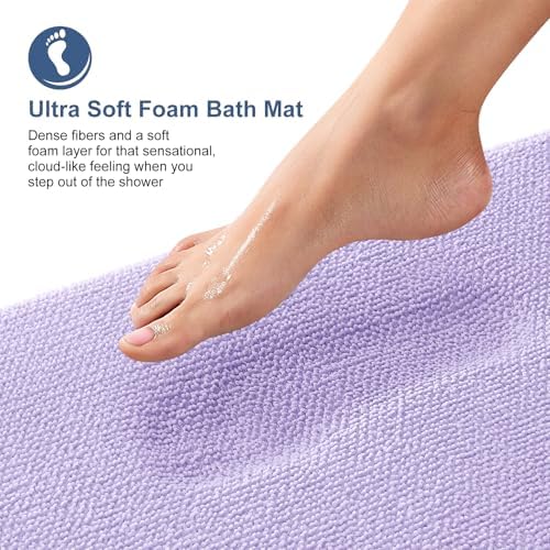OLANLY Memory Foam Bathroom Toilet Rugs U-Shaped 24x20, Soft Mat - Image 2