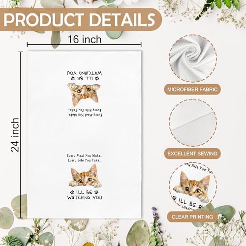 Funny Orange Tabby Cat Kitchen Towels Accessories Decor, Every Meal You Make - Image 7