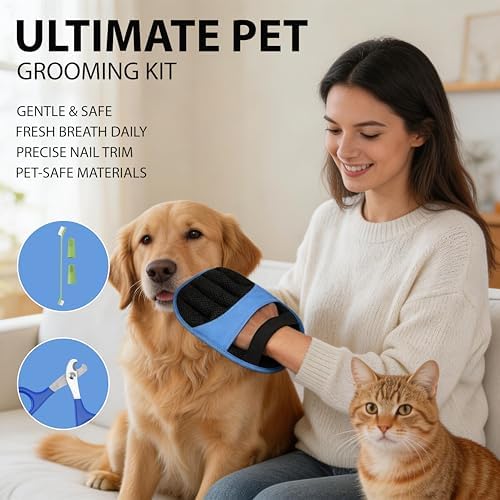 Double Pet Grooming Glove Set - Image 6