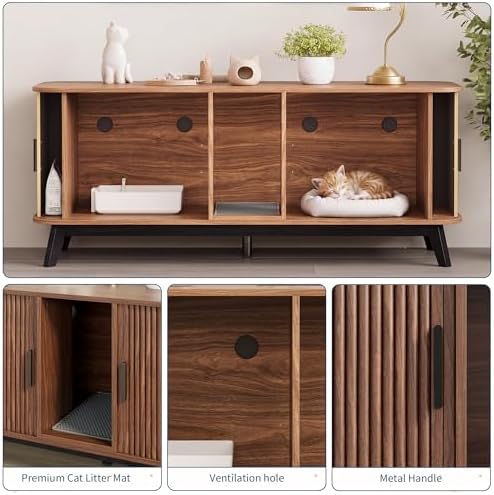 Cat Litter Box Furniture for 2 Cats - Image 5