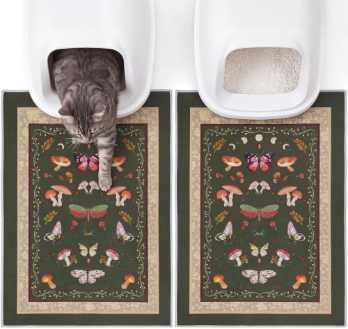 Bienbee Cat Litter Mat, 2 Pack 33" x 22" Machine Washable by Bienbee