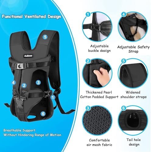 PetBonus Pet Front Dog Carrier Backpacks, Adjustable Pet Backpack, Legs Out - Image 2