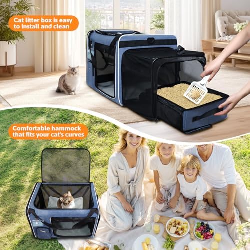 Petskd Side Expandable Extra Large Cat Carrier - Image 5