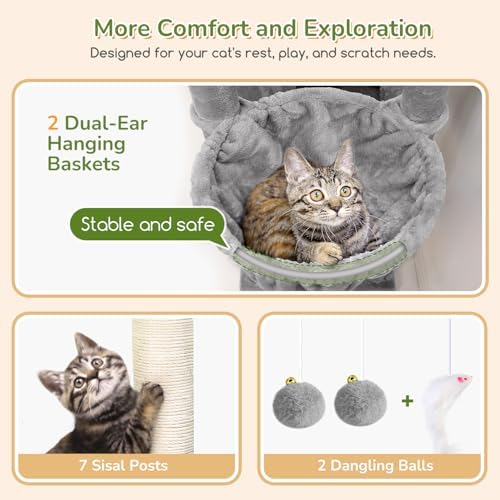 Globlazer 74in Heavy Duty Cat Tree Tower - Image 4