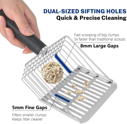 304 Stainless Steel Cat Litter Scoop-Metal Litter Scooper - Image 4