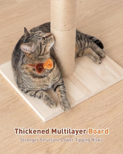 25.2" Cat Scratching Post with Bed, Cat Scratcher - Image 5