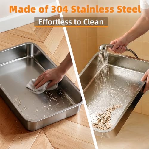 4-in-1 Stainless Steel Cat Litter Box - Image 6