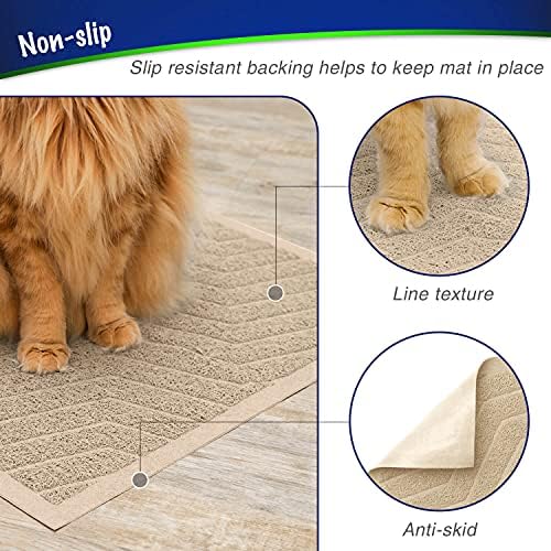 WePet Cat Litter Box Mat, Kitty Premium PVC Pad, Durable Trapping Rug, - Image 4