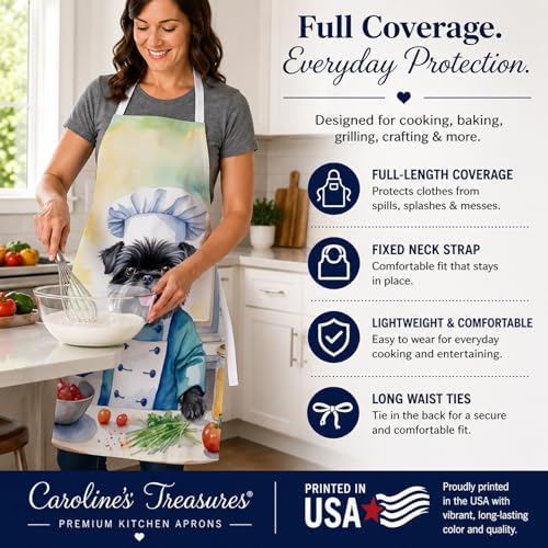 Caroline's Treasures Affenpinscher The Chef Apron Cooking Kitchen Server Baking - Image 4