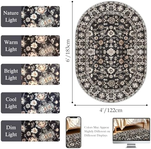 4x6 Oval Area Rug Washable - Image 2