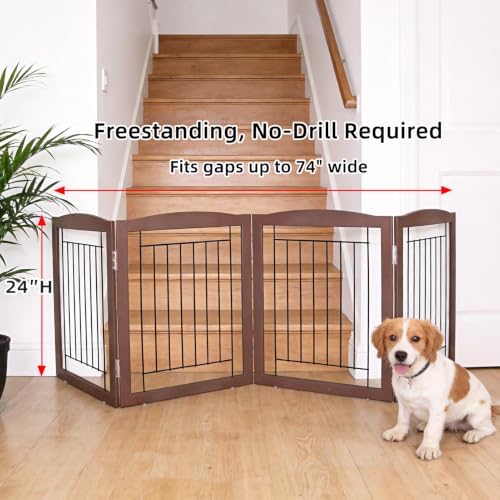 ZJSF Freestanding Foldable Dog Gate - Image 2