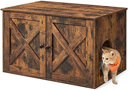 Feandrea Cat Litter Box Enclosure, End Table, 31.5 x 20.9 x 19.7 Inches by FeandreabySONGMICSHOME