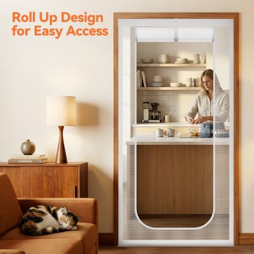BFNN Cat Screen Door, Scratch Resistant Mesh Gate, Fit 32'' x 80'' Door - Image 6