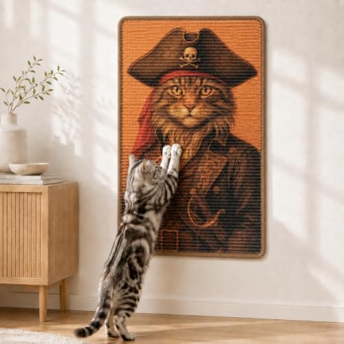 Art Sisal Cat Scratcher Mat, Cat Wall Scratchers by LESISSMER