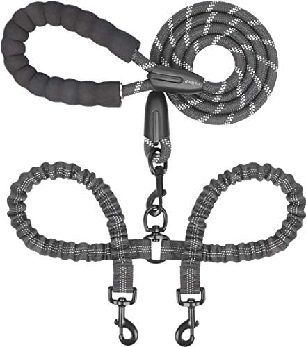 iYoShop Double Dog Leash, 360° Swivel, No Tangle, 8-35 lbs by iYoShop