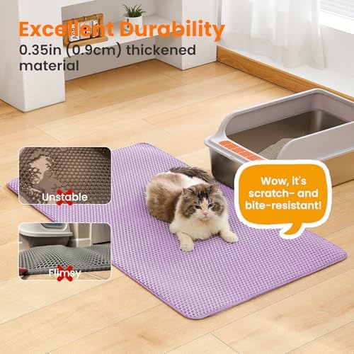 Cat Litter Mat, Double Layer Honeycomb Cat Litter Trapping Mat, Non Slip - Image 6