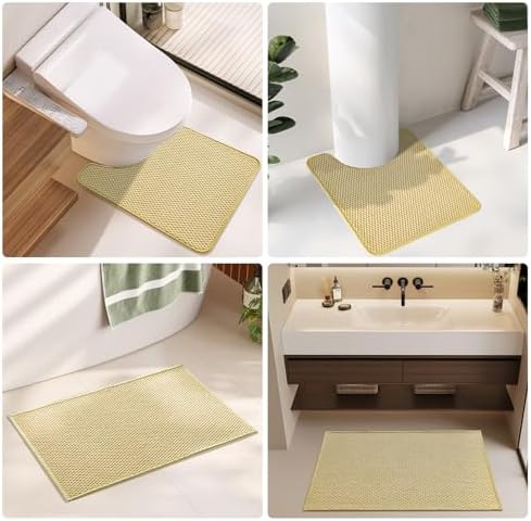 TYUU Large Bathroom Rugs Non Slip Washable Bath Rugs Super Absorbent Bathroom - Image 5
