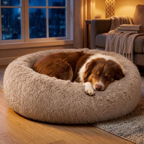 Bedsure SupportMax® Calming Dog Beds Large Sized Dog Washable Pet Bed by BEDSURE