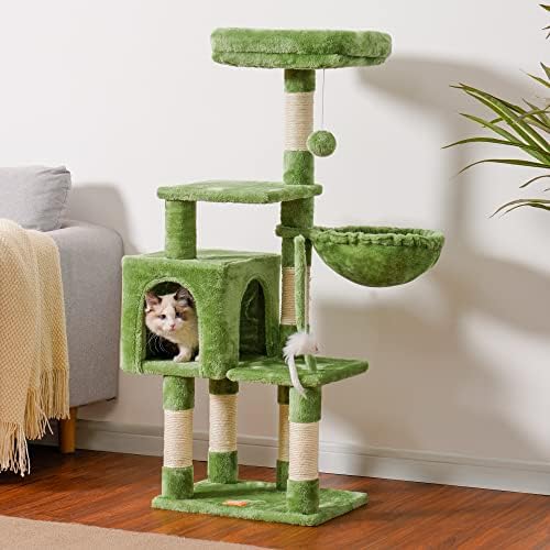 Heybly Cat Tree with Toy, 43.3 inch Cat Tower - Image 3