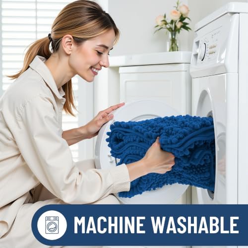 Smiry Bathroom Rugs 36X24, Extra Soft Rubber Backing Chenille Bath Mats - Image 6