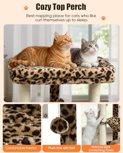 SYANDLVY Leopard Print Small Cat Tree - Image 4