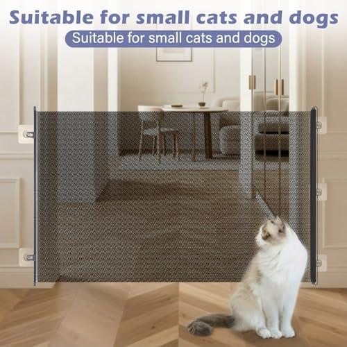 Retractable Dog Gate No Drill, 30 x 70 Inches - Image 3