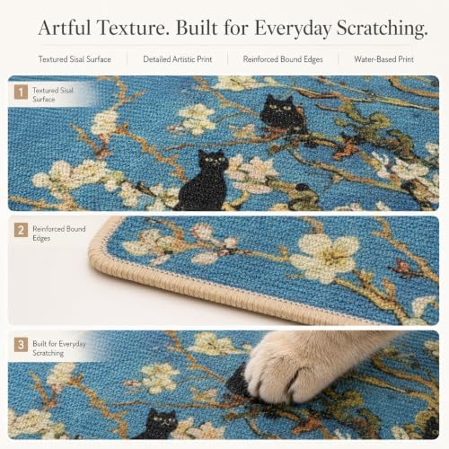 Art Sisal Cat Scratcher Mat, Cat Wall Scratchers - Image 5