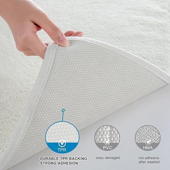 Game Pixelated Theme Bathroom Rug, Patchwork Grid Non Slip Bath Mat - Image 5