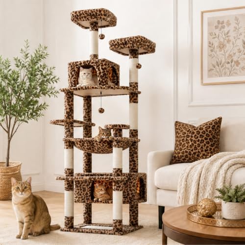 PAWZ Road 72" Leopard Tall Cat Tree by PAWZRoad